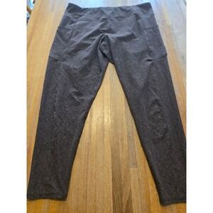 Maurices Women 2X Luxe Brown Heathered High Raise Wide Waistband Active Legging